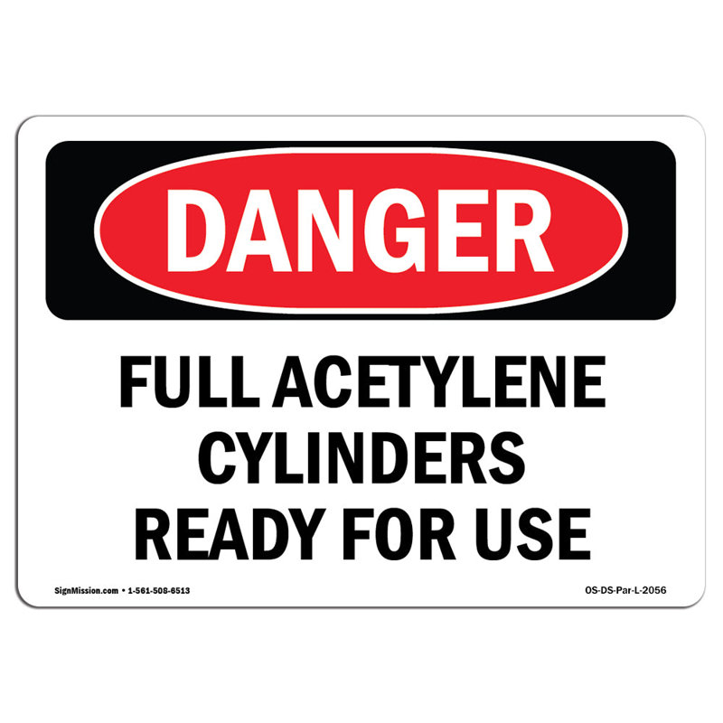 Danger Sign, 12" H x 18" W x 0.1" D