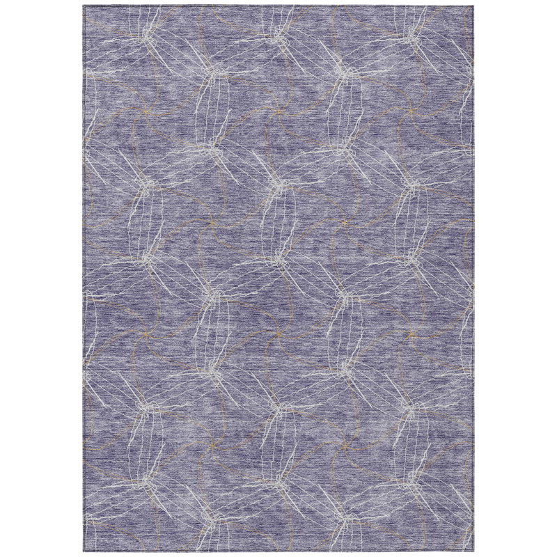 Aquaisha Flatweave Geometric Indoor / Outdoor Rug, Rectangle 2'6" x 3'10"