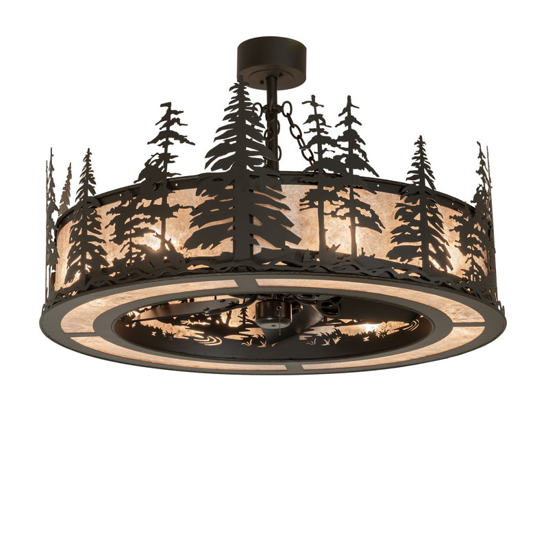 45" Wide Tall Pines Chandel-Air, Oil Rubbed Bronze, 10.5" H x 25" W x 25" D