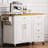 Vintage-Style Kitchen Island With Drop Leaf, Spacious Storage, And Mobile Wheels For Enhanced Functionality And Aesthetic Appeal-1748500881