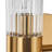 Delux 2 light 19 inch gold finish bathroom vanity with glass shade, bulb not included