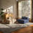 YooDoHome 39.37" W x 39.37" D x 24.8" H Chenille Single Seater Convertible Floor Sofa Bed-1315080394