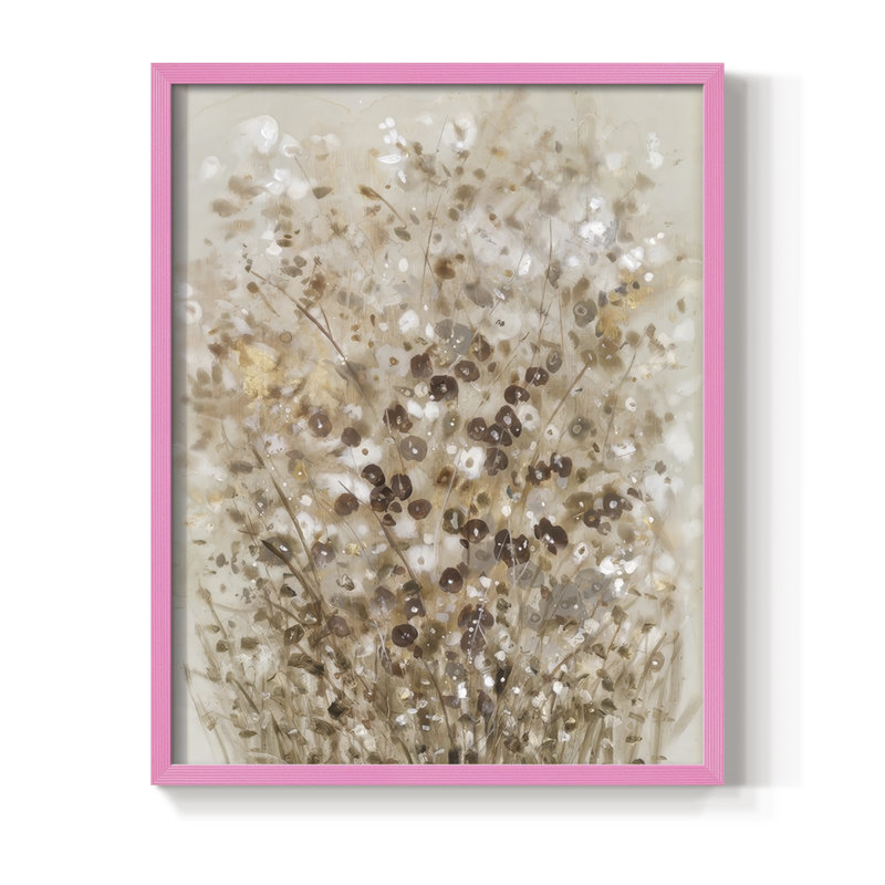 Flourishing I Framed Print - Solid Wood, 21" H x 17" W, Pink