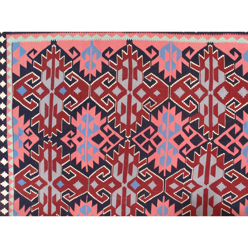 Turkish Wool Southwestern Area Rug in Peach