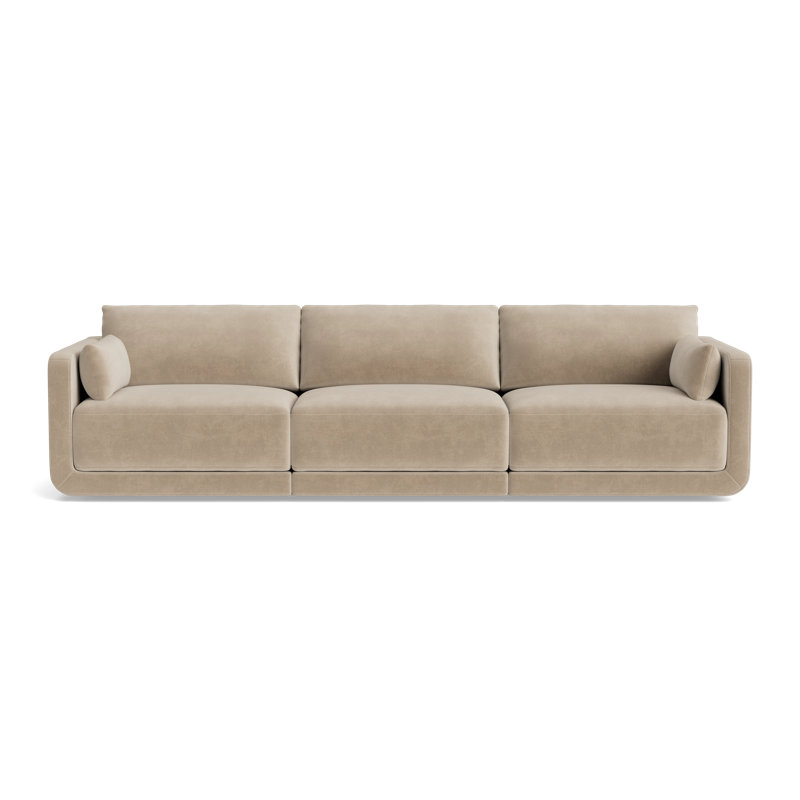 Eva Modular Sofa, Velvet - Beige