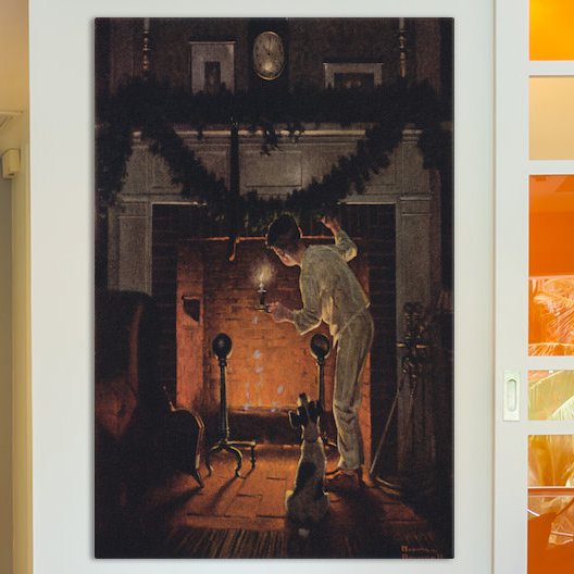«Is He Coming? par Norman Rockwell, reproduction d'art sur toile tendue, H 18 po x l 12 po x P 1,5 po