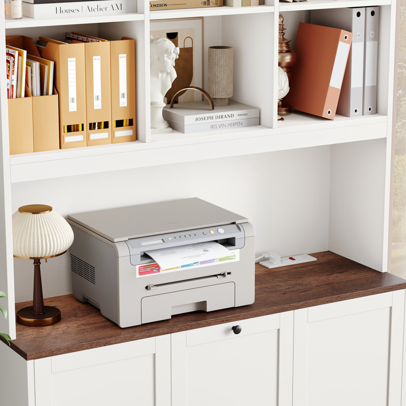 Armoire de rangement à 5 niveaux de 46,7 po de largeur avec tiroirs-classeurs et tablettes réglables