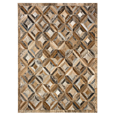 Pandora Cowhide Geometric Area Rug
