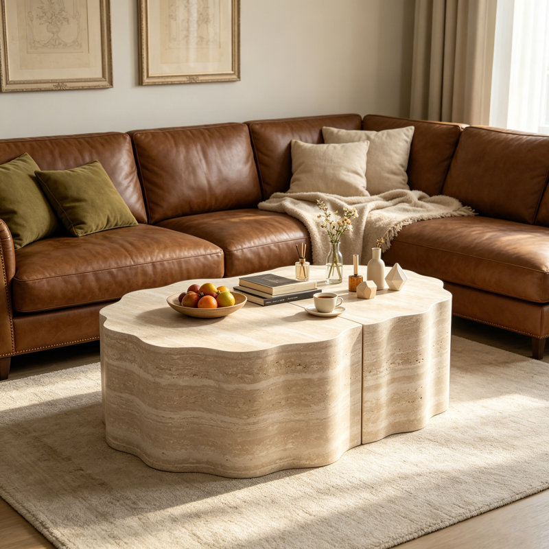 Ensemble de 2 tables basses rondes
