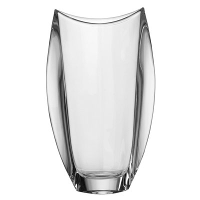 Vase de table en verre cristallin transparent