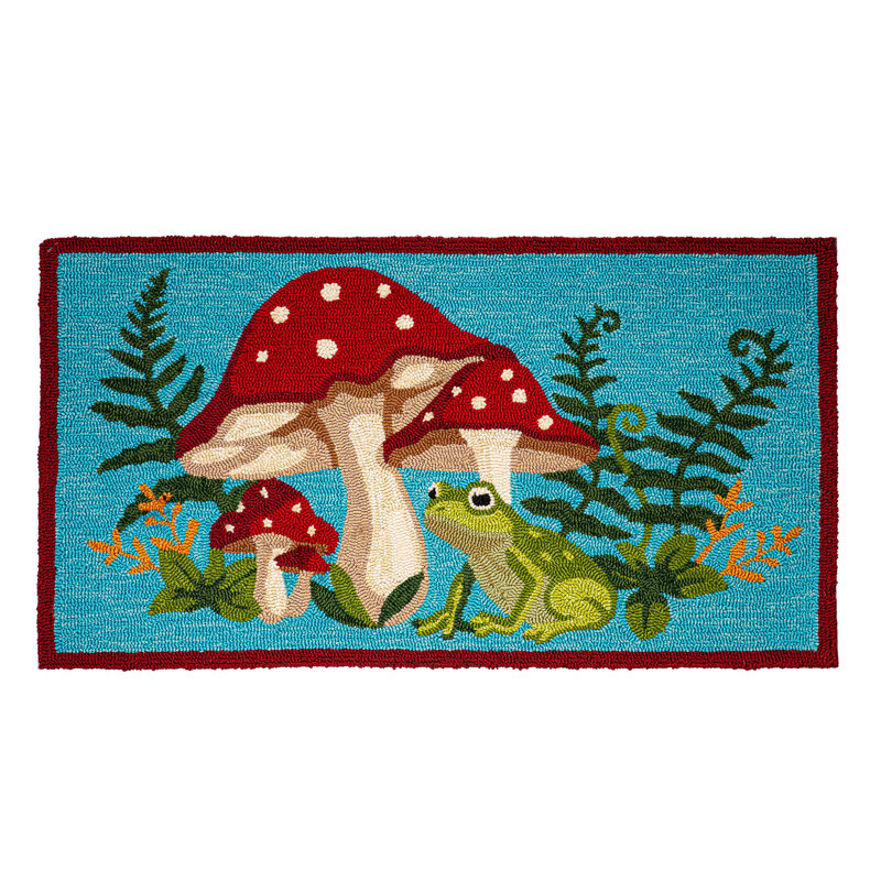 Tapis d'intérieur / extérieur en polypropylène crocheté 24 po x 42 po
