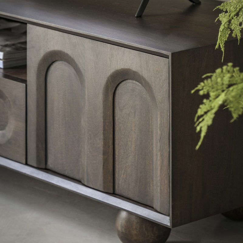 Solid Wood 45cm H Media Storage