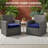 Outdoor Cushion Set of 2, Rainproof & 3-Year Fade Resistant Patio Furniture Cushions with Removable Cover and Adjustable Ties for Garden-8538526-8538522