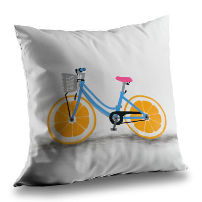 Orange wheel bike - Orange Livingroom – Throw Pillow Cover Only, Double-Sided Print, Insert Not Included