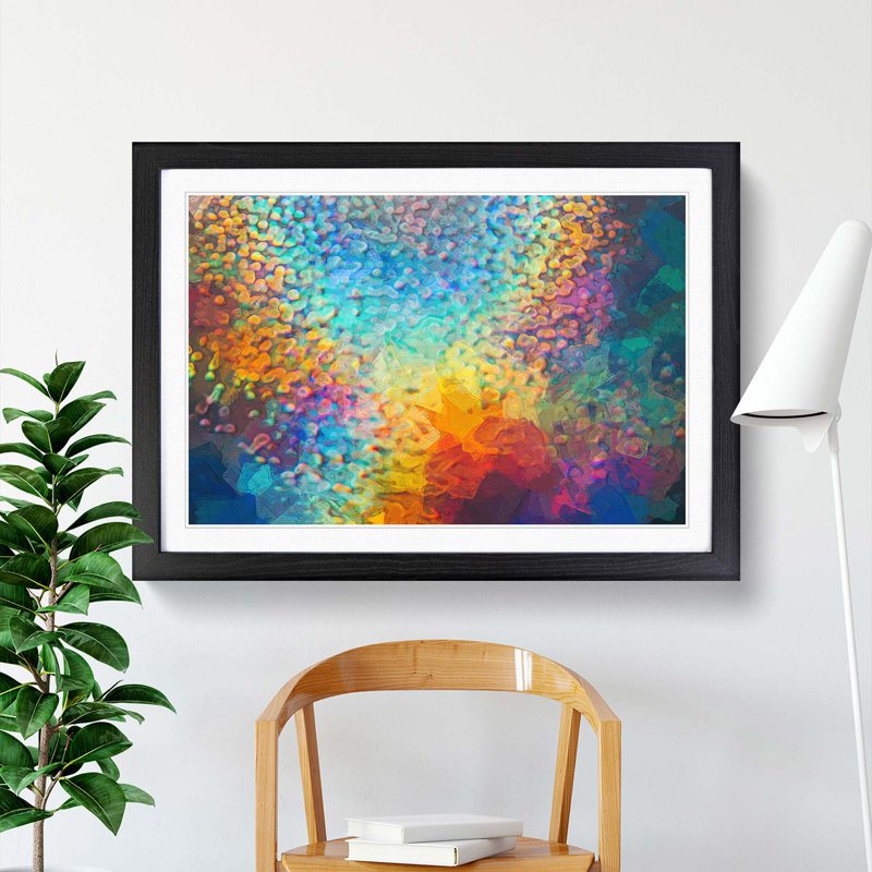 Mood of the Rainbow - Picture Frame Painting Print, 62cm H x 87cm W x 2cm D, Black Framed