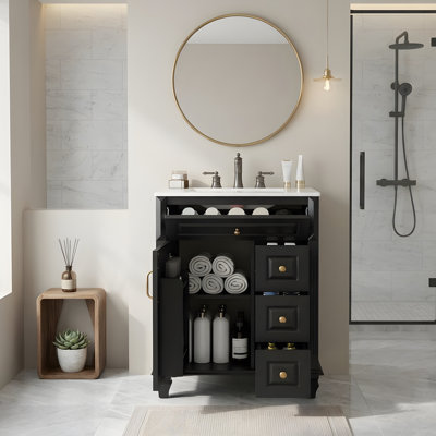 Bathroom Vanity with Sink and Versatile Storage