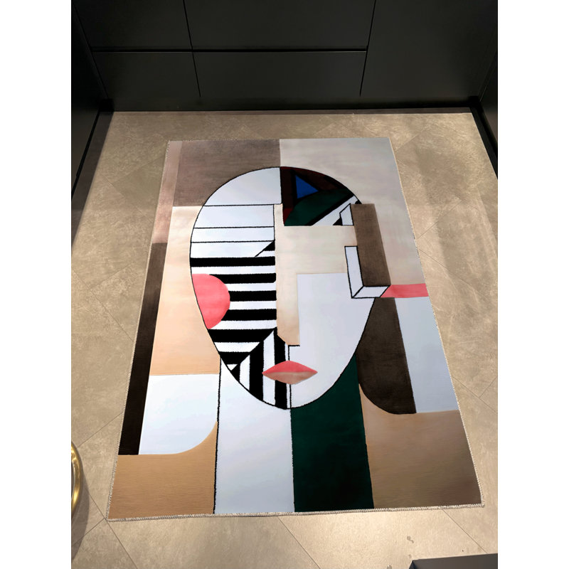 Tapis intérieur / extérieur rectangulaire Salmas, Rectangle 2 pi 7 po x 4 pi 11 po
