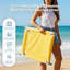 Chaise de plage pliante portative d'extérieur avec sac de transport - Fauteuil inclinable de camping léger pour patio et voyage, jaune-1653479078