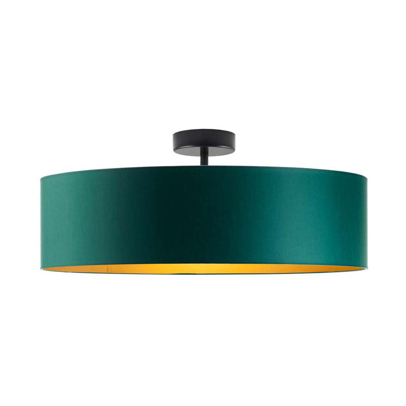 Sundquist Fabric Semi Flush Mount, Green, Black