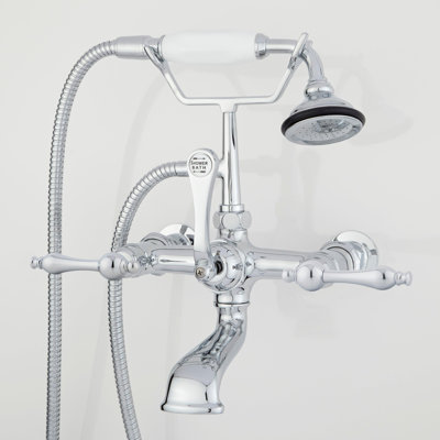 Telephone Style Wall Mounted Tub Faucet with Lever Handles