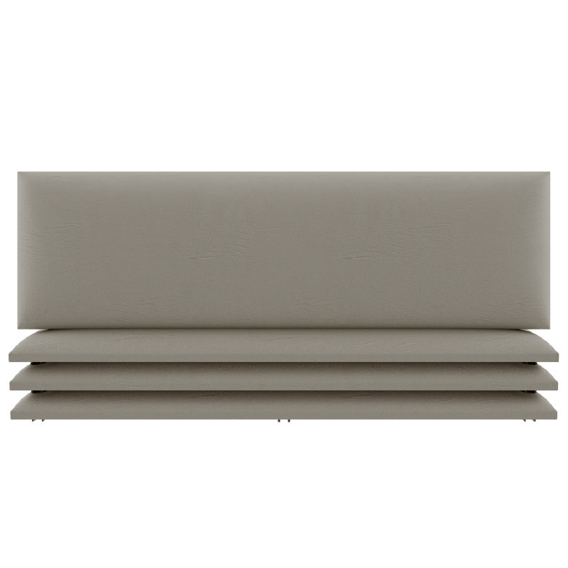 Upholstered Headboard, Large, Vintage Leather Dusty Taupe