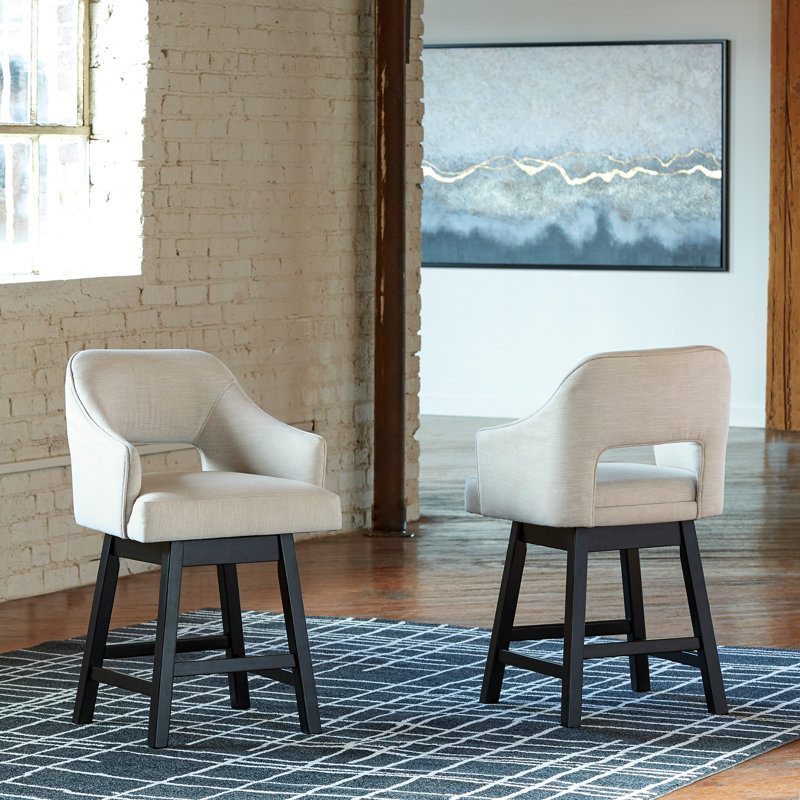 Tabouret pivotant Nestor, Tabouret de comptoir (siège d'une hauteur de 25,2, Gruau