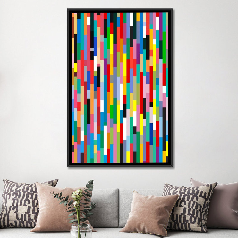 «Johann Sebastian Bach», impression sur toile, H 26 po x l 18 po x P 1,5 po, Toile avec cadre noir, Pas de tapis
