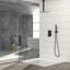Pomme de douche double - Système de douche carré à fixation au plafond de 10 pouces avec valve brute-118534752
