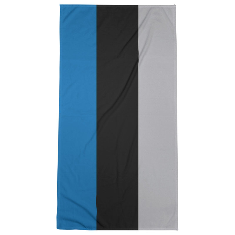 Lightweight Bath Towel, Blue/Black/Silver