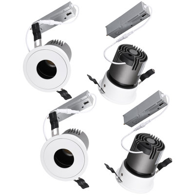 Éclairage encastré 3 "à DEL 5CCT, projecteur ultra-étroit 30 ° pour éclairage superposé, à intensité variable, antireflet