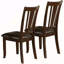 Ensemble de 2 chaises d'appoint simples et contemporaines au fini brun-1812808804
