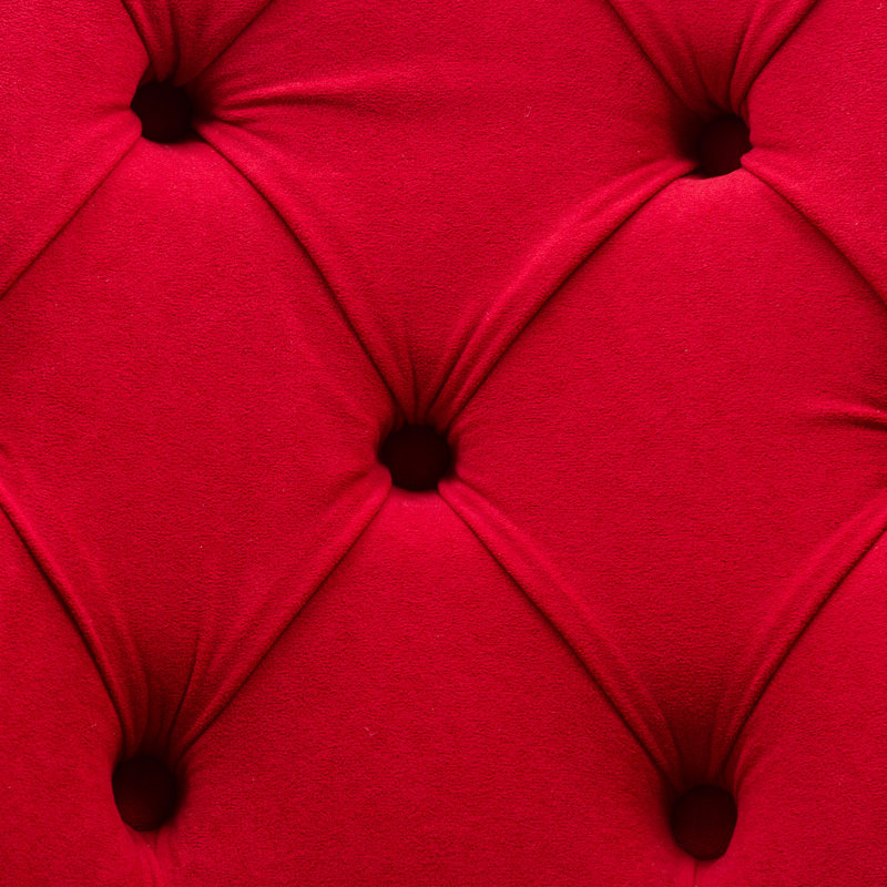 74.93Cm Wide Tufted Wingback Chair, Red