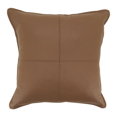 Genuine Leather Throw Pillow Cover - Modern Leather Throw Pillow Cover for Contemporary Home Decor, Sophisticated Living Spaces and Office Styling