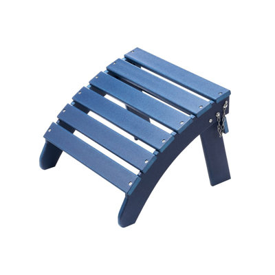 Repose-pieds Adirondack, repose-pieds en plastique PEHD de 18,7 po x l 18,9 po x H 13,8 po Adirondack, repose-pieds résistant aux intempéries pour chaise Adirondack, largement utilisé pour la cour extérieure de la piscine, bleu