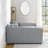 Queen daybed: upholstered sofa bed, two-drawer trundle, vertical stripes, linen fabric (86.5"x65"x30")-2121276754