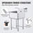VEVOR 27'' L x 24'' W Silver Free Standing Service Sink with Faucet