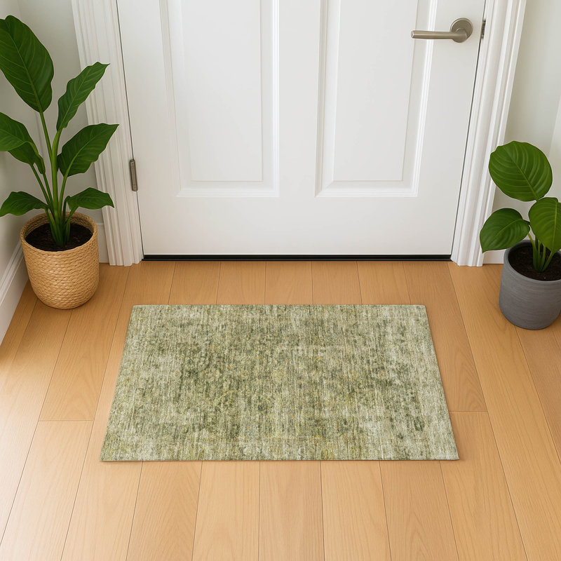 Premium Machine Washable Verlin AMF1773 Border Rug, Rectangle 1'8" x 2'6"