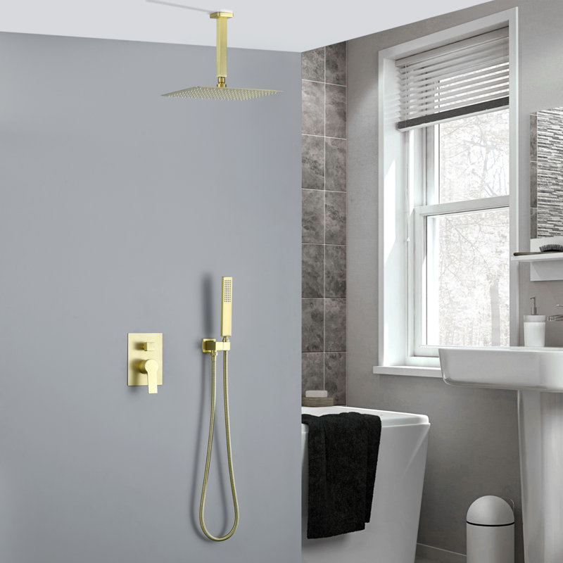 Complete Shower System, Brushed Gold