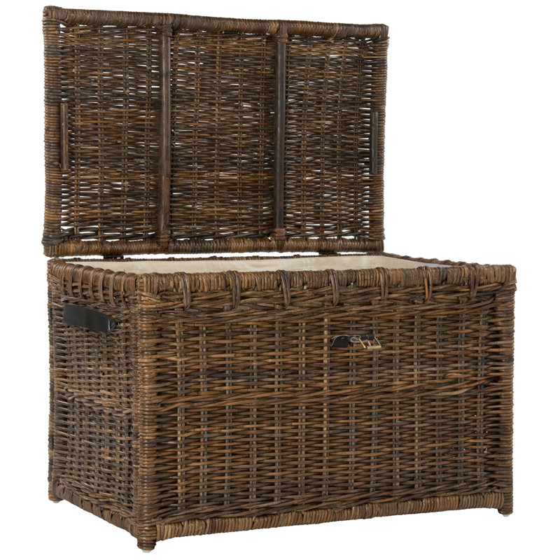 Coffre en osier Caden, Brun, H 23,6 po x l 35,5 po x P 22,4 po