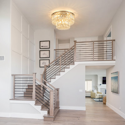 Luxury 5Light Crystal Flush Mount Ceiling Luxury 5Light Crystal Flush Mount Ceiling