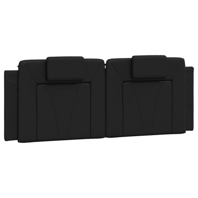 Ebern Designs Headboard Cushion Black 53.9" Faux Leather by Ebern Designs