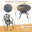 Aarielle 39.37'' Round Cast Aluminum Outdoor Dining Set with 2–4 Chairs – Weather-Resistant Patio Table & Chair Set-1032861819