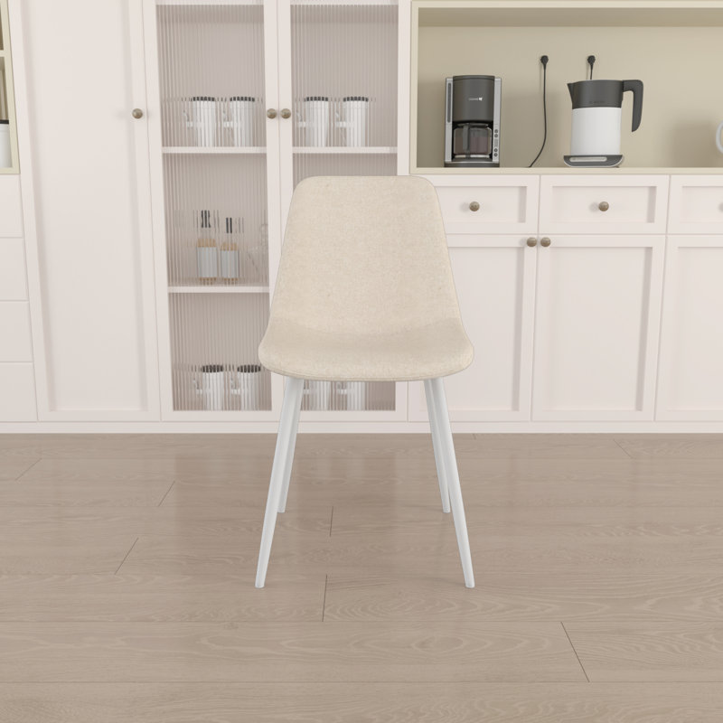 Chaises de salle à manger rembourrées Darwen, Beige