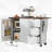 Kitchen Island with Drop Leaf & 3 Storage Drawers-350459217