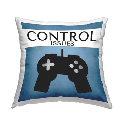 Control Issues Gamer Decorative Printed Throw Pillow Design by Kim Allen