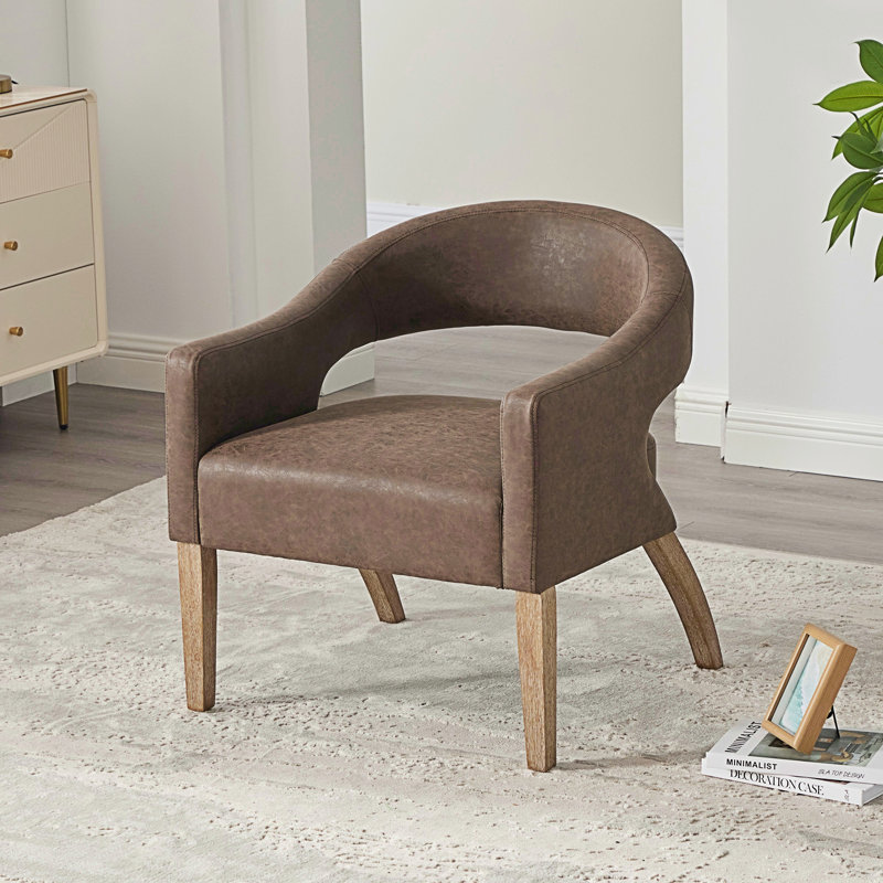 Chaise rembourrée en polyuréthane, Café