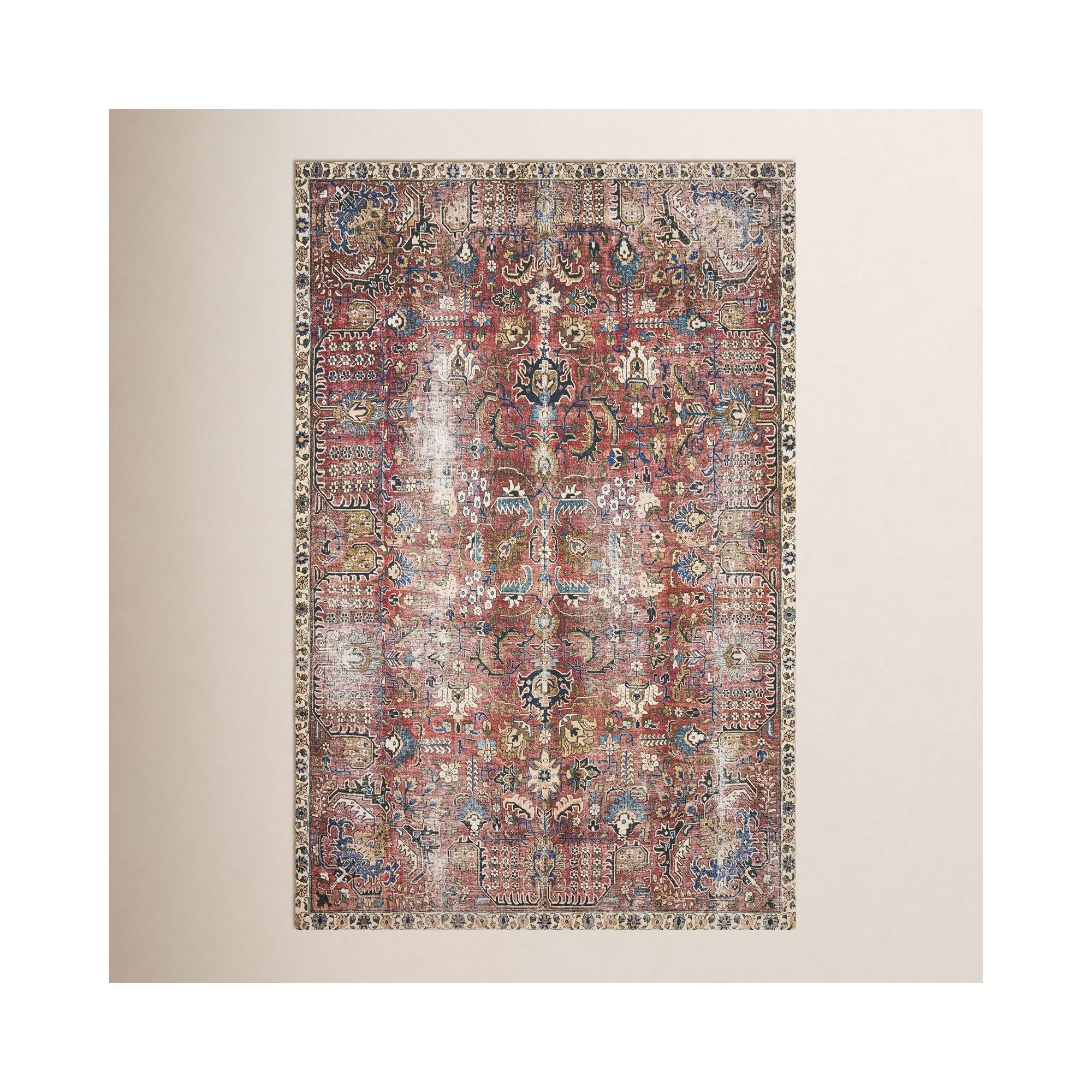 Chris Loves Julia x Loloi Jules Oriental Merlot Rug, Rectangle 8'6" x 11'6"