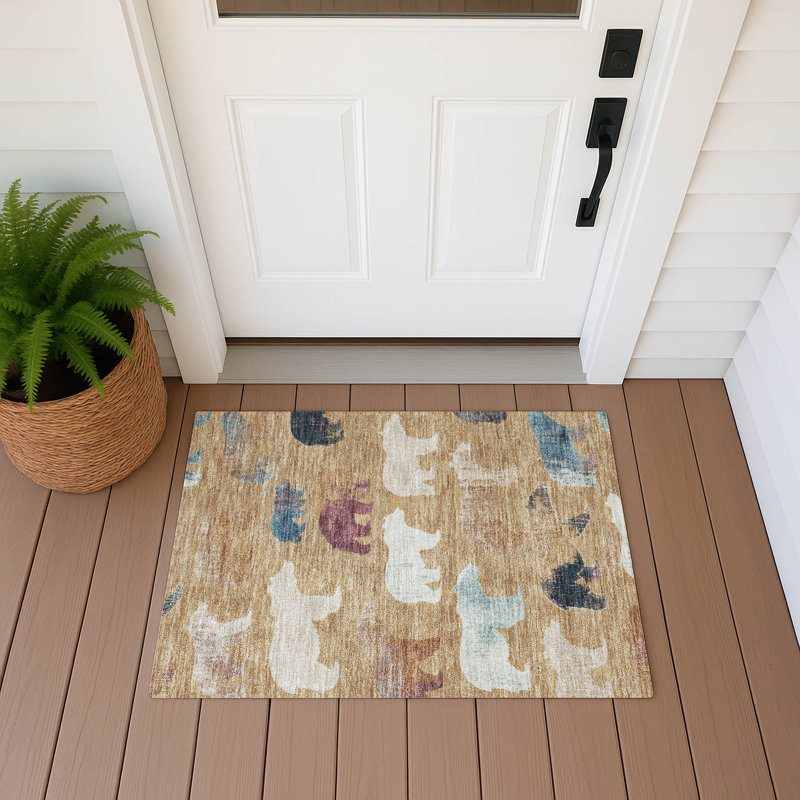 Machine Washable Indoor/Outdoor Chantille ACN2338 Lodge Rug, Rectangle 1'8" x 2'6"