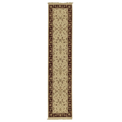 Elegance Oriental Area Rug in Ivory/Wine/Beige
