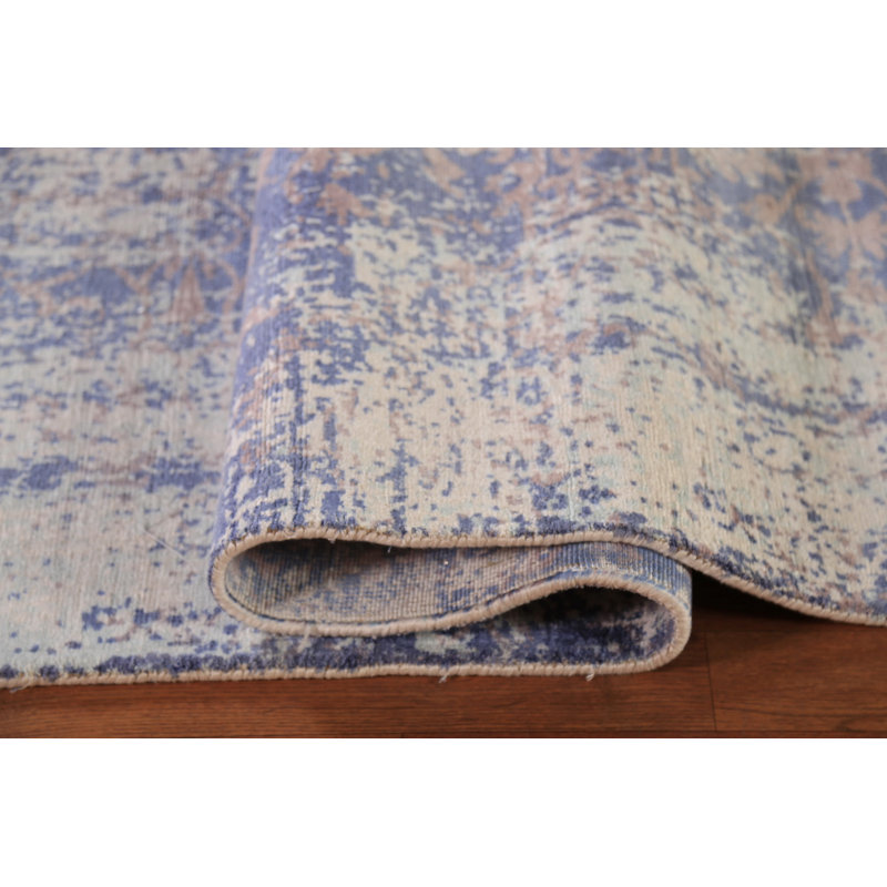 Tapis contemporain à motif abstrait All-Over 9 x 12